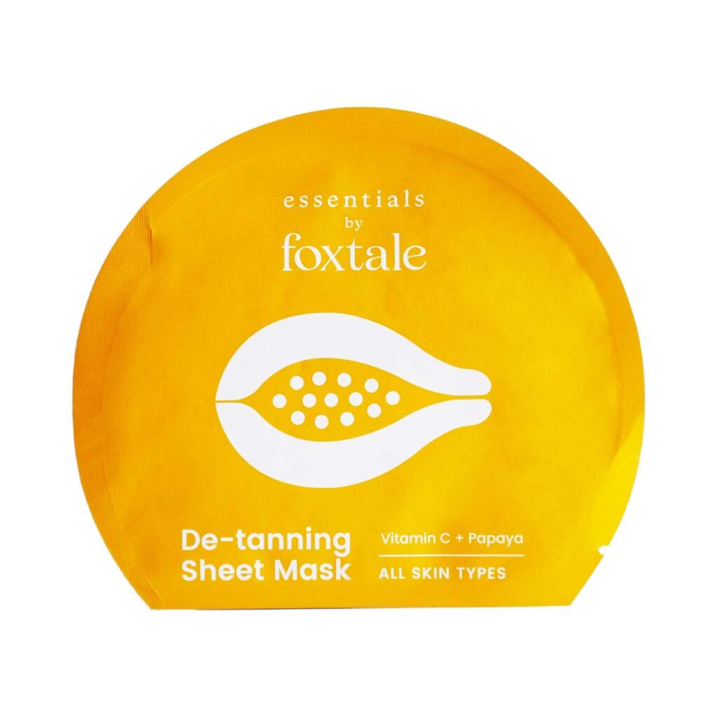 Foxtale Essentials Tan Removal Sheet Mask With Vitamin C And Papaya (26g) - Foxtale