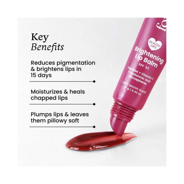 Foxtale Glazed Lips Brightening Lip Balm - Light Mauve Glaze (12 g) - Foxtale