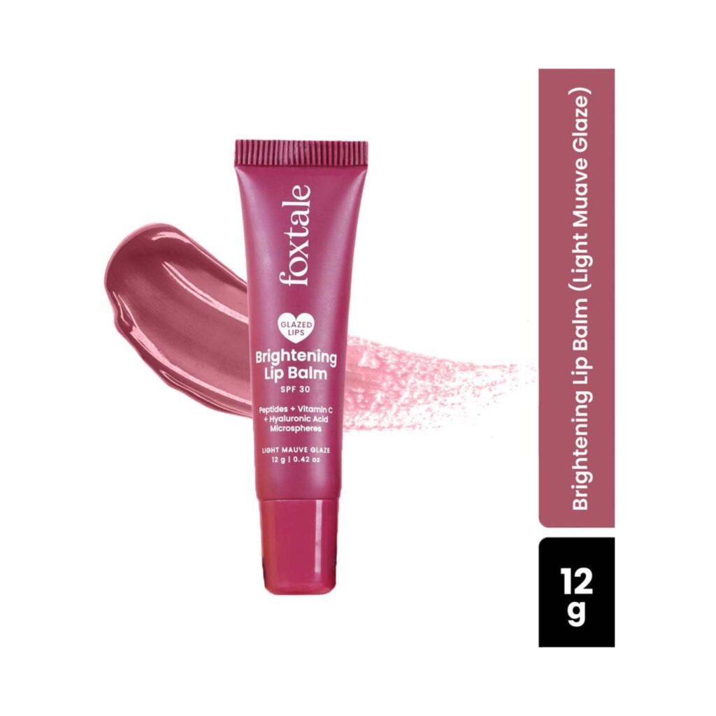 Foxtale Glazed Lips Brightening Lip Balm - Light Mauve Glaze (12 g) - Foxtale