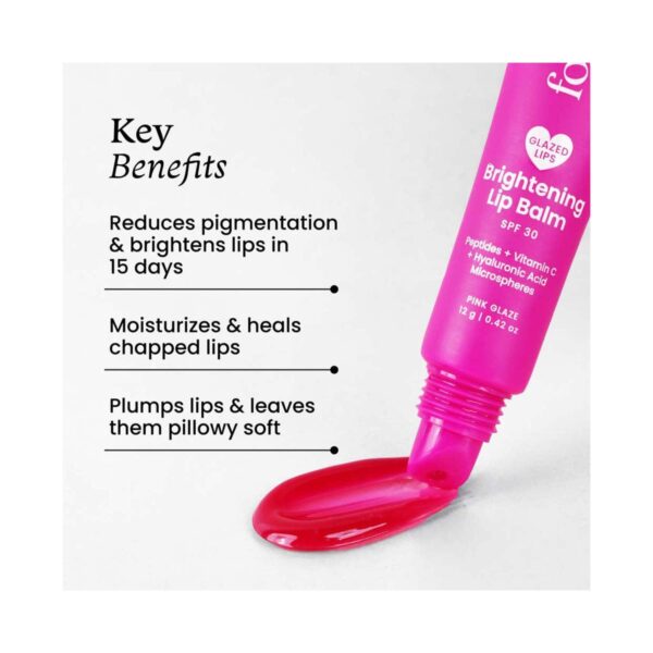 Foxtale Glazed Lips Brightening Lip Balm - Pink Glaze (12 g) - Foxtale