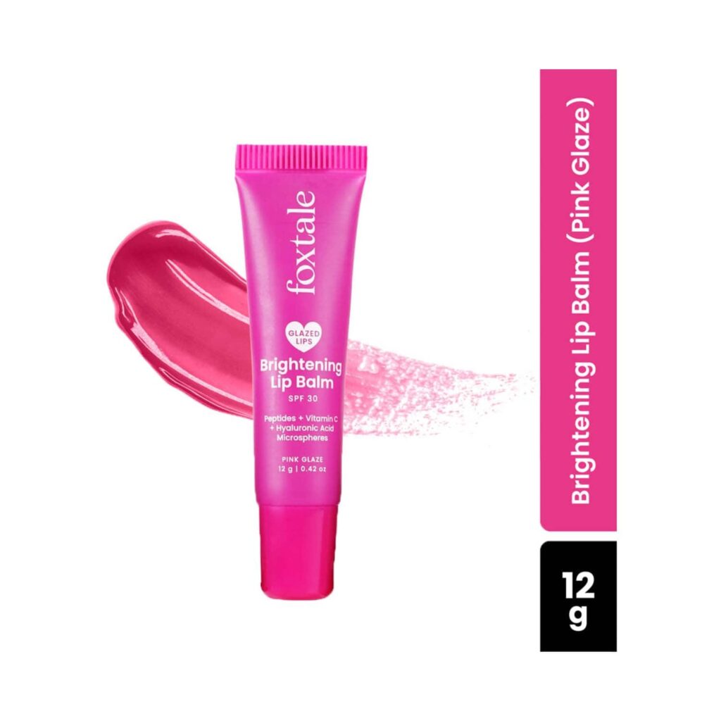 Foxtale Glazed Lips Brightening Lip Balm - Pink Glaze (12 g) - Foxtale