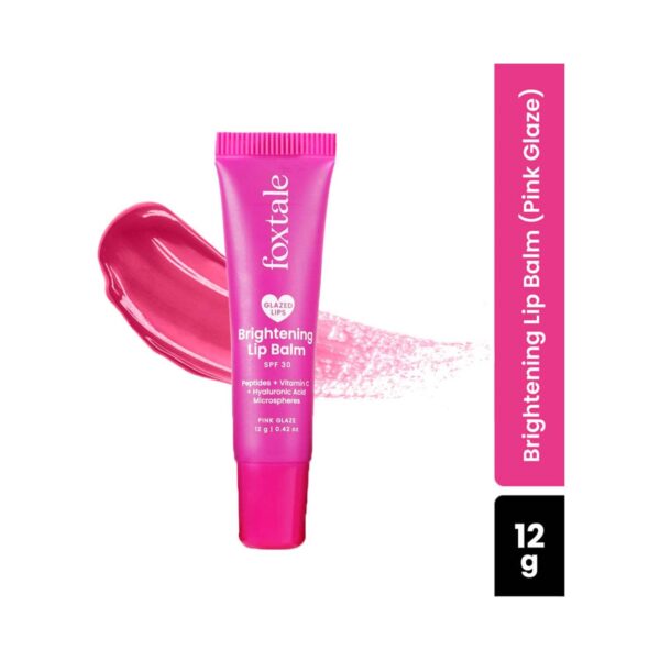 Foxtale Glazed Lips Brightening Lip Balm - Pink Glaze (12 g) - Foxtale
