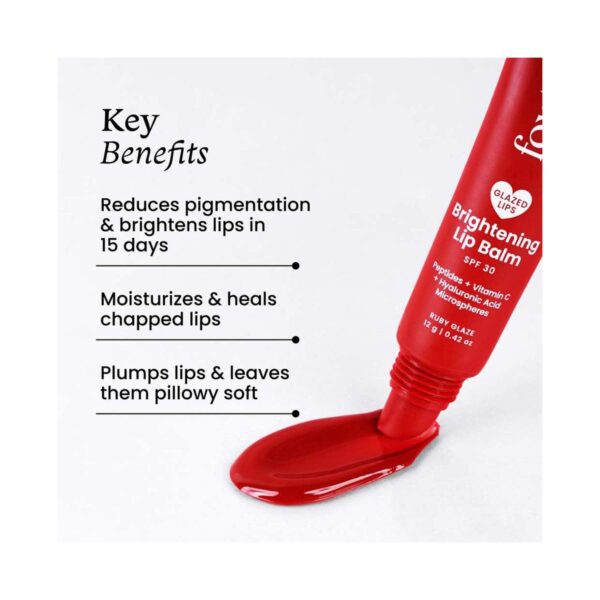 Foxtale Glazed Lips Brightening Lip Balm - Ruby Glaze (12 g) - Foxtale