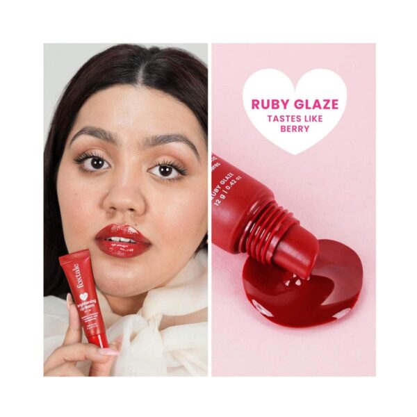 Foxtale Glazed Lips Brightening Lip Balm - Ruby Glaze (12 g) - Foxtale