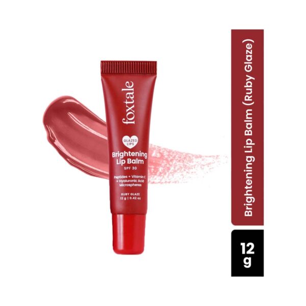 Foxtale Glazed Lips Brightening Lip Balm - Ruby Glaze (12 g) - Foxtale