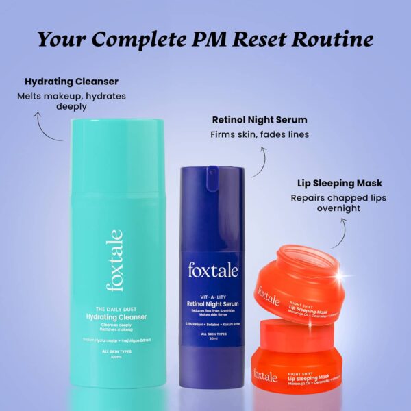 Foxtale Midnight Reset Combo Cleanse, Repair & Restore Overnight - Foxtale