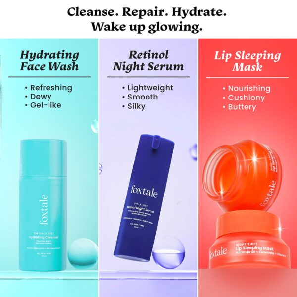 Foxtale Midnight Reset Combo Cleanse, Repair & Restore Overnight - Foxtale