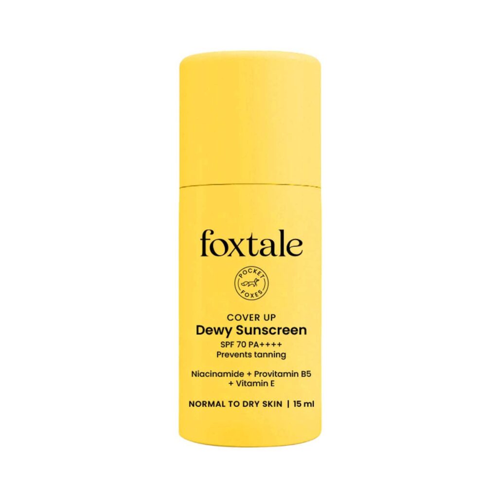 Foxtale Niacinamide Dewy Sunscreen For All Skin Type SPF 70 Pa++++ (15 ml) - Foxtale