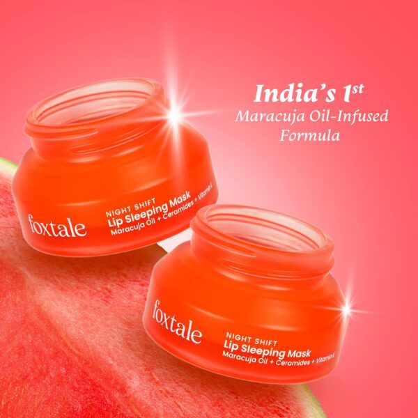 Foxtale Night Shift Lip Sleeping Mask With Ceramides & Maracuja Oil (12 g) - Foxtale