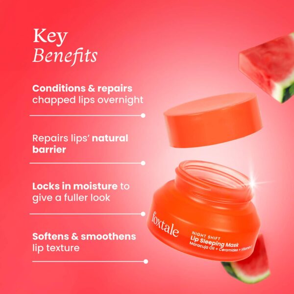 Foxtale Night Shift Lip Sleeping Mask With Ceramides & Maracuja Oil (12 g) - Foxtale