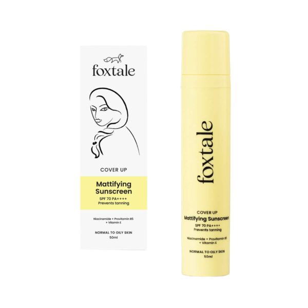 Foxtale SPF 70 Gel Cream Sunscreen for Oily Skin with  PA++++ & Niacinamide (50 ml) - Foxtale
