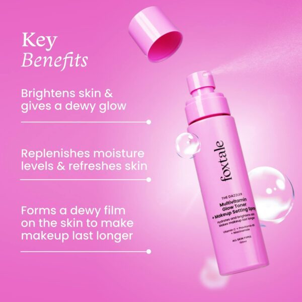 Foxtale The Dazzler Multivitamin Glow Toner + Makeup Setting Spray (150 ml) - Foxtale