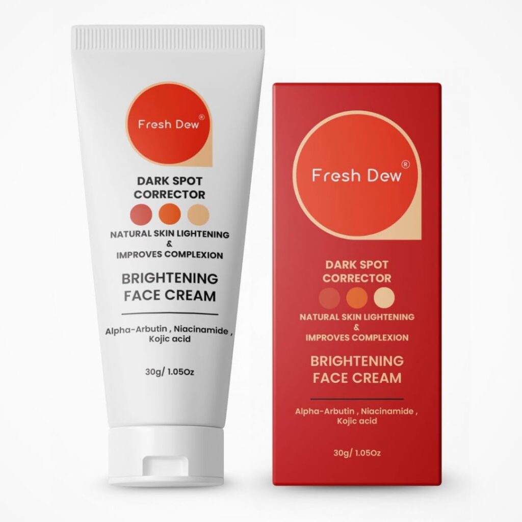 Fresh Dew Dark Spot Corrector Brightening Face Cream With Alpha Arbutin & Niacinamide | Helps Reducing Dark Spots, Sun Spots, Acne Marks | For Men and Women| 30gm