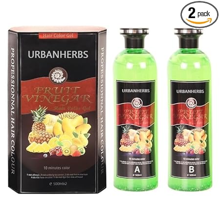 Fruit Vinegar Hair Dye Color for Both Men, Women, Natural & Ammonia Free Color Dye (Black) 1000 ml