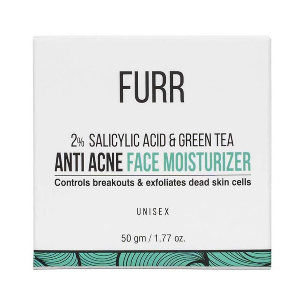 FURR 2% Salicylic Acid & Green Tea Anti Acne Face Moisturizer (50g) - FURR