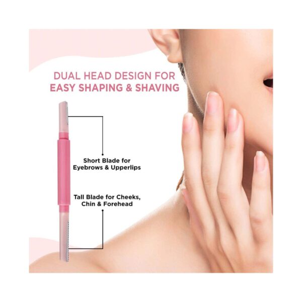 FURR Dual Head Face & Eyebrow Razor for Women - Pink (3Pcs) - FURR
