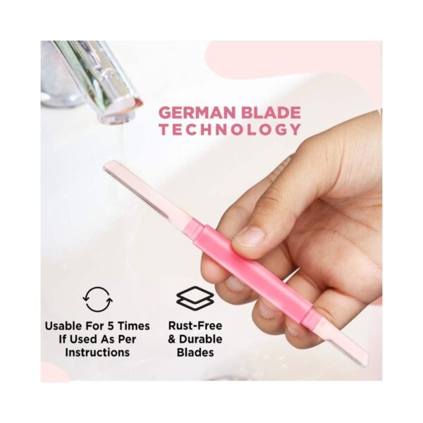 FURR Dual Head Face & Eyebrow Razor for Women - Pink (3Pcs) - FURR