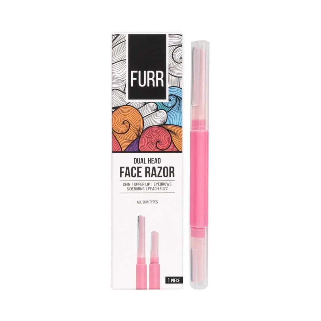 FURR Dual Head Face & Eyebrow Razor for Women - Pink - FURR