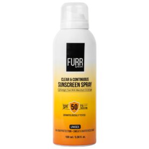 Furr Sunscreen Body Spray SPF 50 PA+++ UVA & UVB | Waterproof | All Skin Types | Quick Drying Technology | Perfect for Sensitive Skin | Lightweight | No Whitecast | Broad...