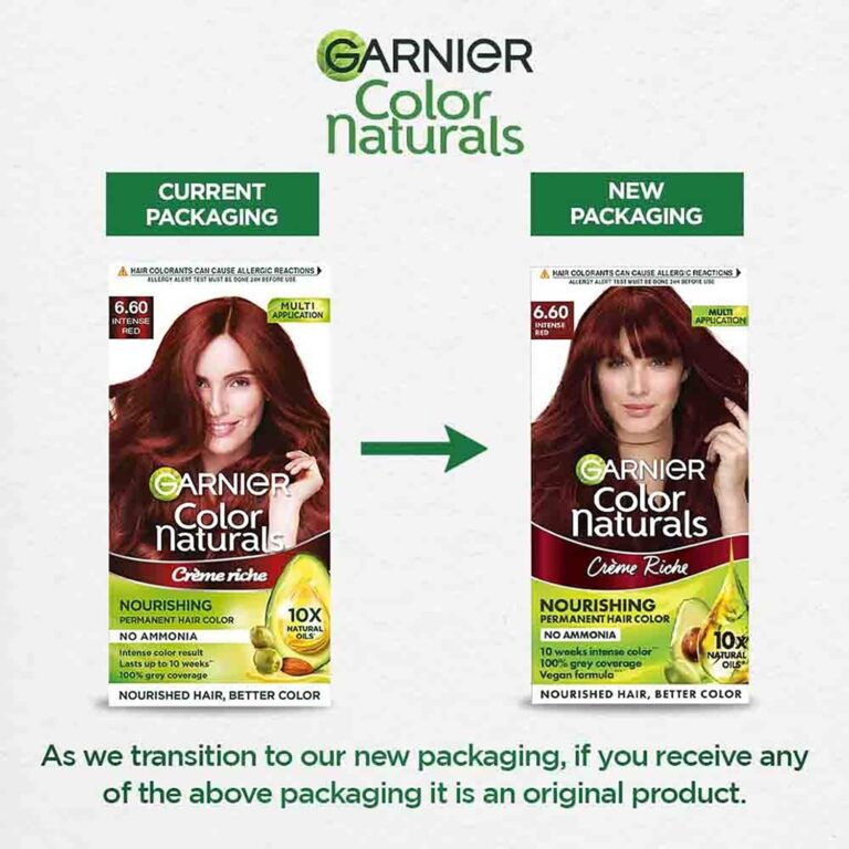 Garnier Color Naturals Creme Hair Color - 6.60 Intense Red (70ml+60g) - Garnier
