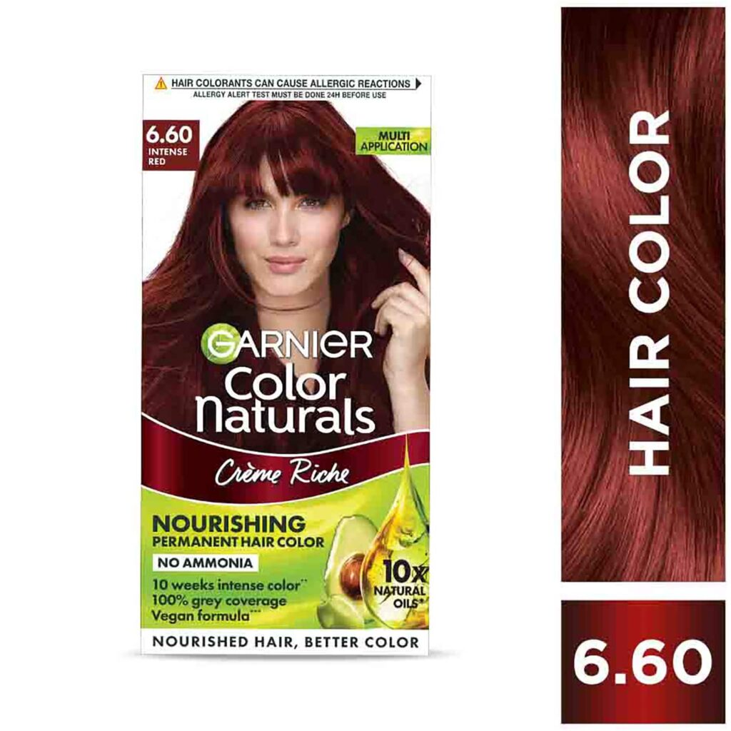 Garnier Color Naturals Creme Hair Color - 6.60 Intense Red (70ml+60g) - Garnier