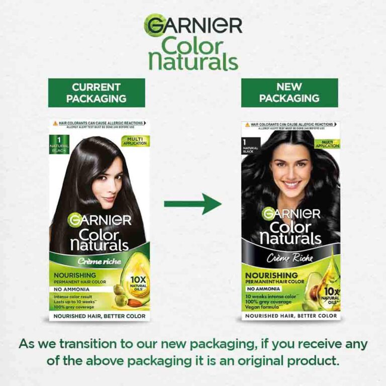 Garnier Color Naturals Creme Hair Color - Shade 1 Natural Black (70ml + 60g) - Garnier
