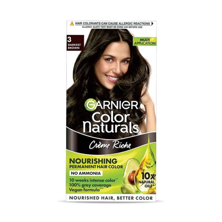 Garnier Color Naturals Creme Hair Color - Shade 3 Darkest Brown (70ml + 60g) - Garnier