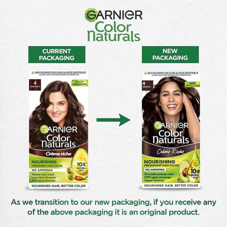 Garnier Color Naturals Creme Riche Hair Color - 4 Brown (70ml+60g) - Garnier