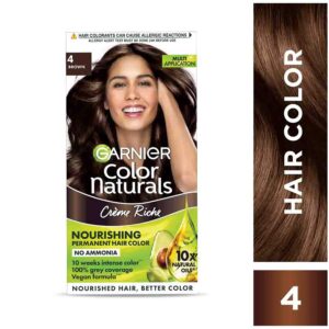 Garnier Color Naturals Creme Riche Hair Color - 4 Brown (70ml+60g) - Garnier