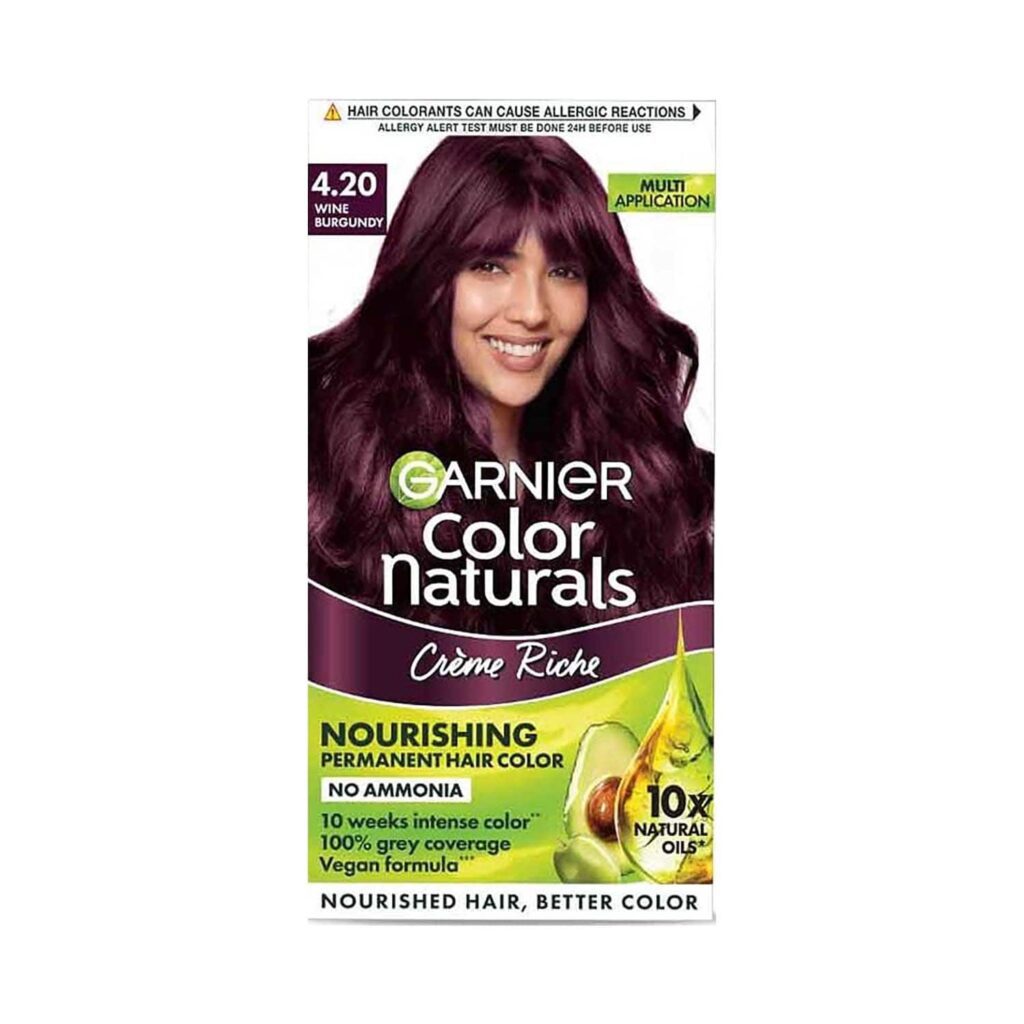 Garnier Color Naturals Creme Riche Hair Color - 4.20 Wine Burgundy (70ml+60g) - Garnier