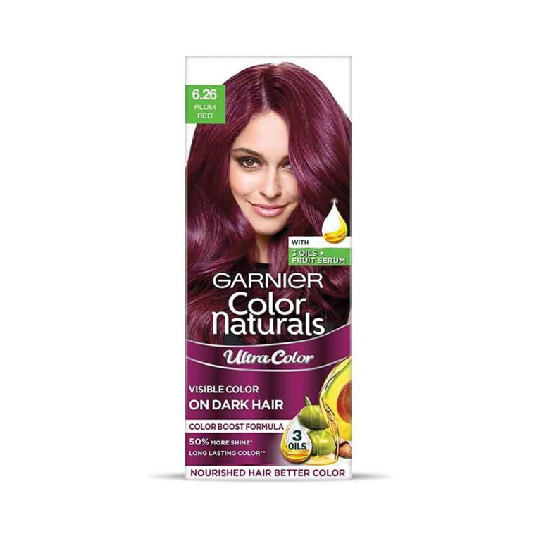 Garnier Color Naturals Creme Riche Hair Color - Shade 6.26 Plum Red (55ml + 50g) - Garnier
