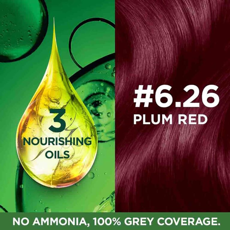 Garnier Color Naturals Creme Riche Hair Color - Shade 6.26 Plum Red (55ml + 50g) - Garnier