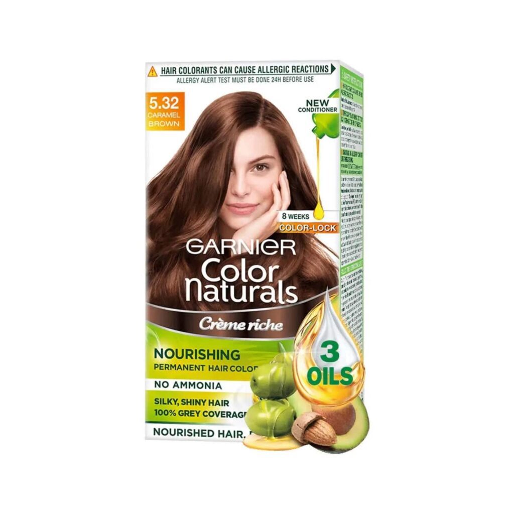 Garnier Color Naturals Mini Creme Hair Color - Shade 5.32 Caramel Brown (35ml + 30g) - Garnier
