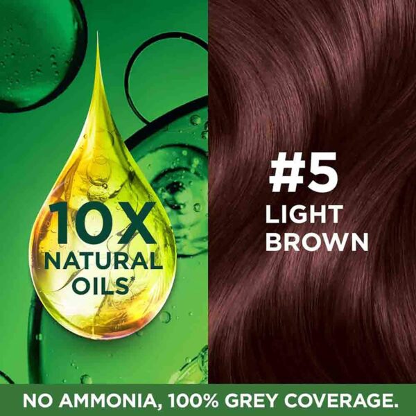 Garnier Naturals Creme Hair Color - 5 Light Brown (70ml + 60g) - Garnier