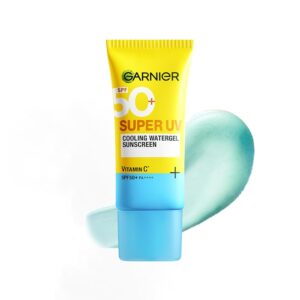 Garnier Super UV Cooling Watergel Sunscreen SPF 50 PA++++ | Instant Cooling & 8-hr freshness |Lightweight gel |No white cast |Suitable for oily dry sensitive & combination skin...