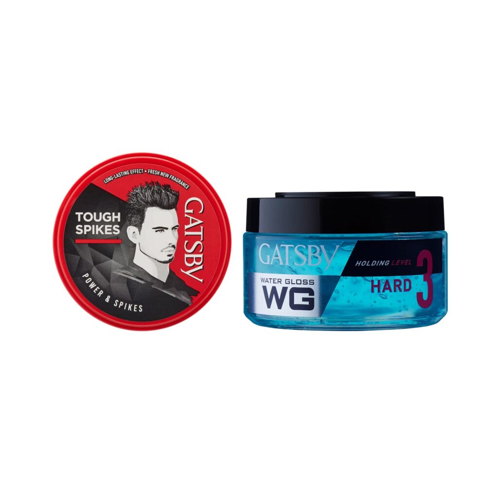 Gatsby Power & Spikes Hair Styling Wax (75g) & Level 3 Water Gloss Hard (150g) Combo - Gatsby