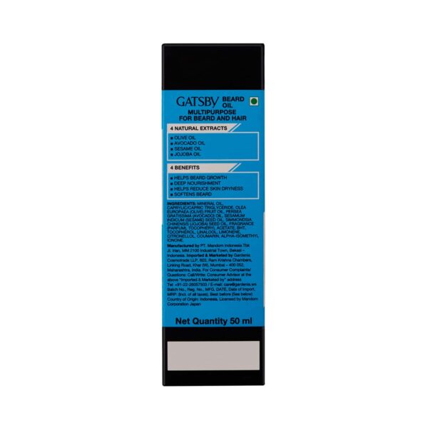 Gatsby Pure & Natural Beard Oil (50ml) - Gatsby