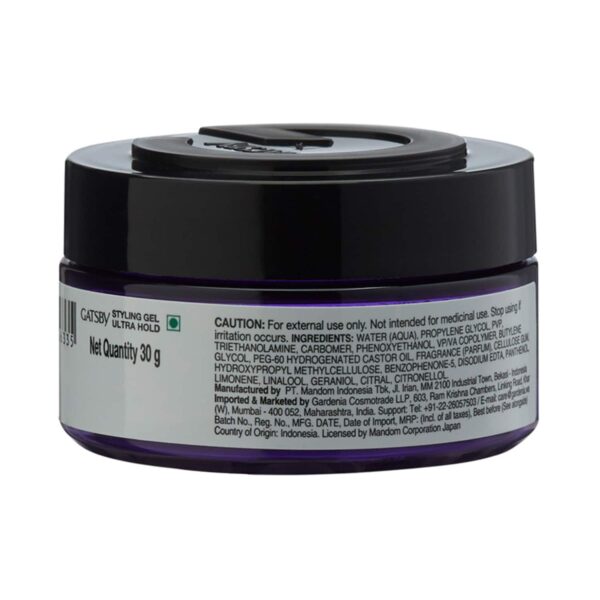 Gatsby Styling Gel Ultra Hold Gel (30g) - Gatsby