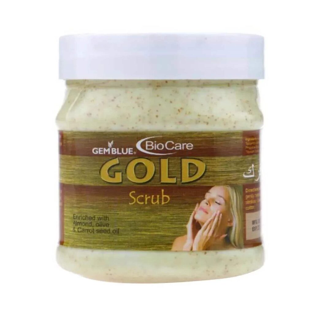 Gemblue Biocare Gold Face And Body Scrub - (500ml) - Gemblue Biocare