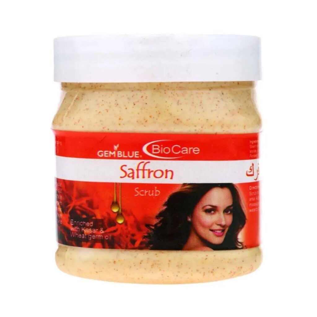Gemblue Biocare Saffron Face And Body Scrub - (500ml) - Gemblue Biocare