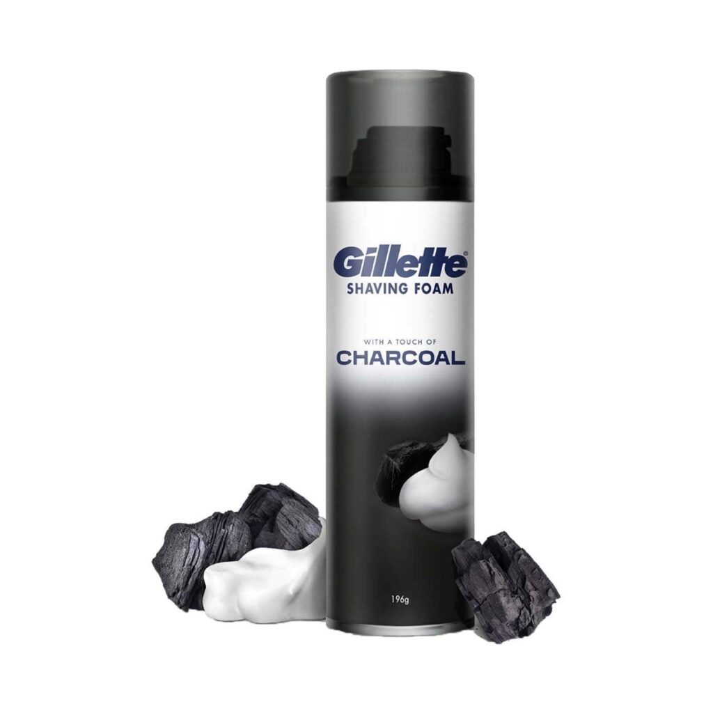 Gillette Charcoal Pre Shaving Foam (196g) - Gillette