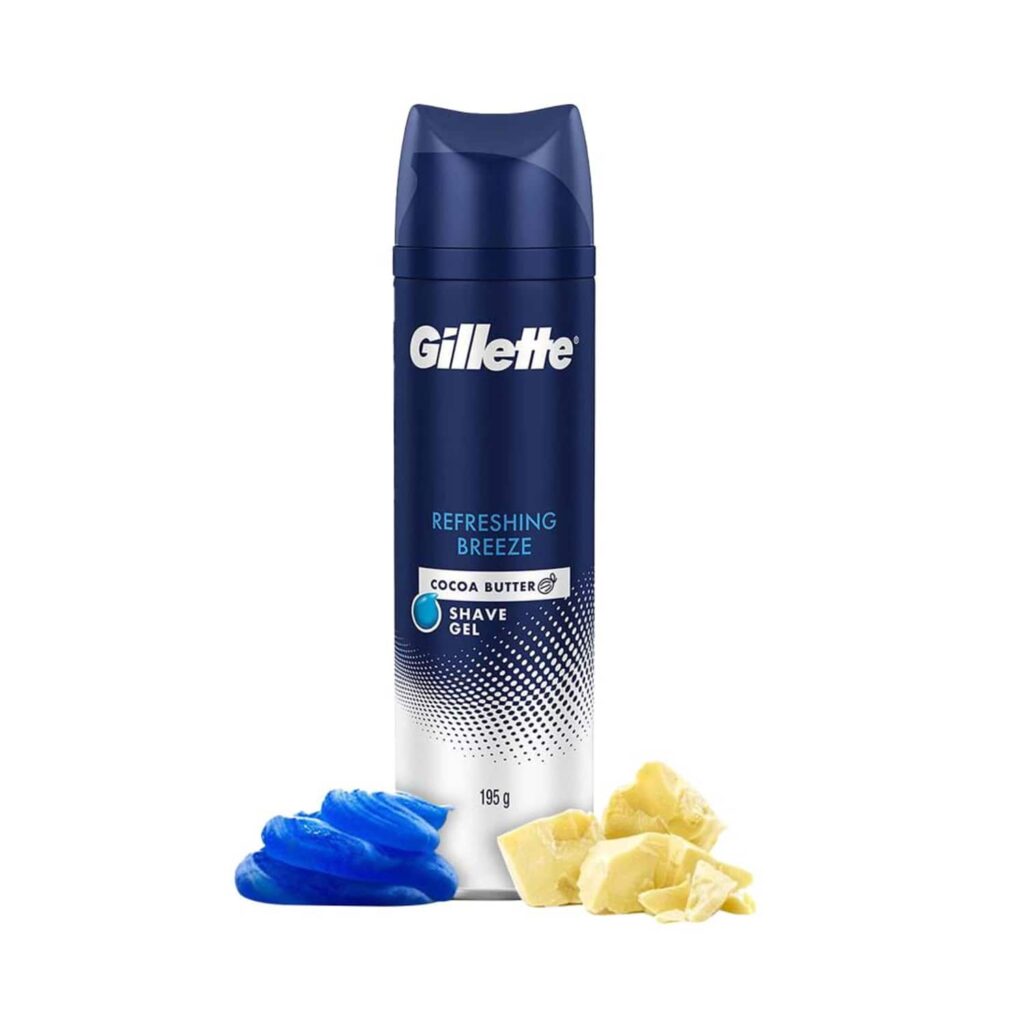 Gillette Shaving Gel Refreshing Breeze with Cocoa Butter (195g) - Gillette