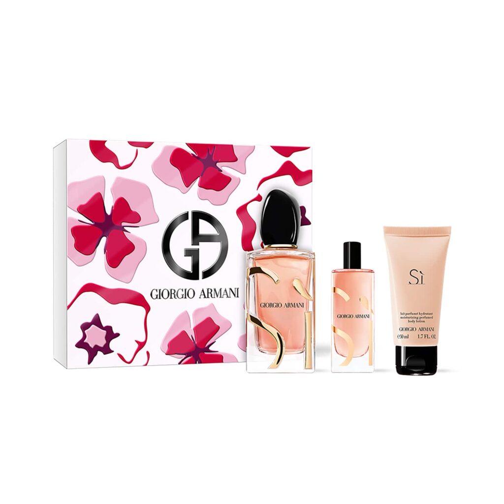 Giorgio Armani Si Eau de Parfum Intense Mother's Day Gift Set (100 ml EDP + 15 ml EDP + Body lotion 50 ml) - Giorgio Armani