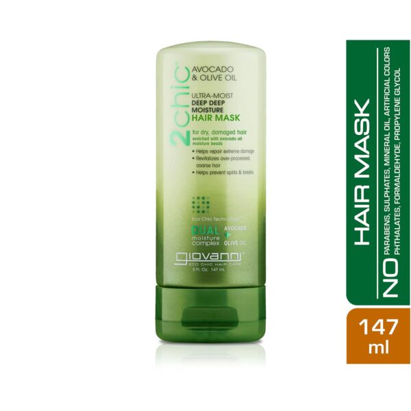 Giovanni Organic 2Chic Olive Oil & Avocado Ultra - Moist Deep Moisture Hair Mask (147ml) - Giovanni