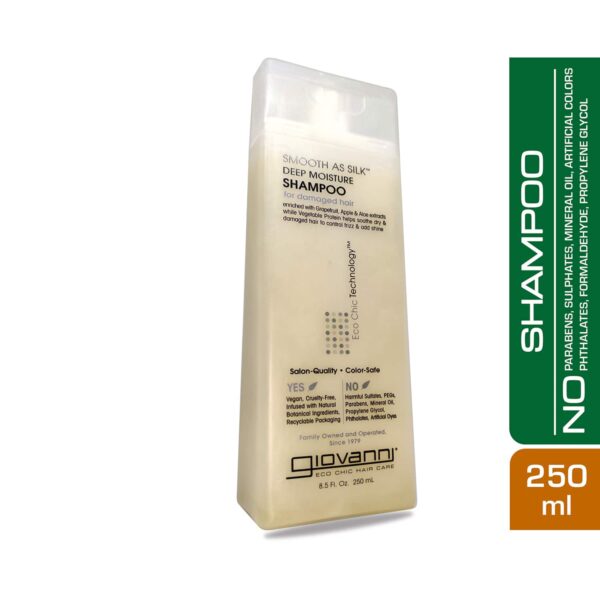 Giovanni Organic Smooth As Silk Deep Moisture Shampoo (250ml) - Giovanni