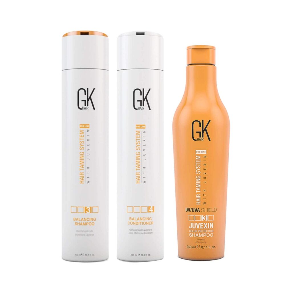 GK Hair Balancing Shampoo and Conditioner(300 ml) with Color Shield Shampoo(240 ml) Combo - GK Hair
