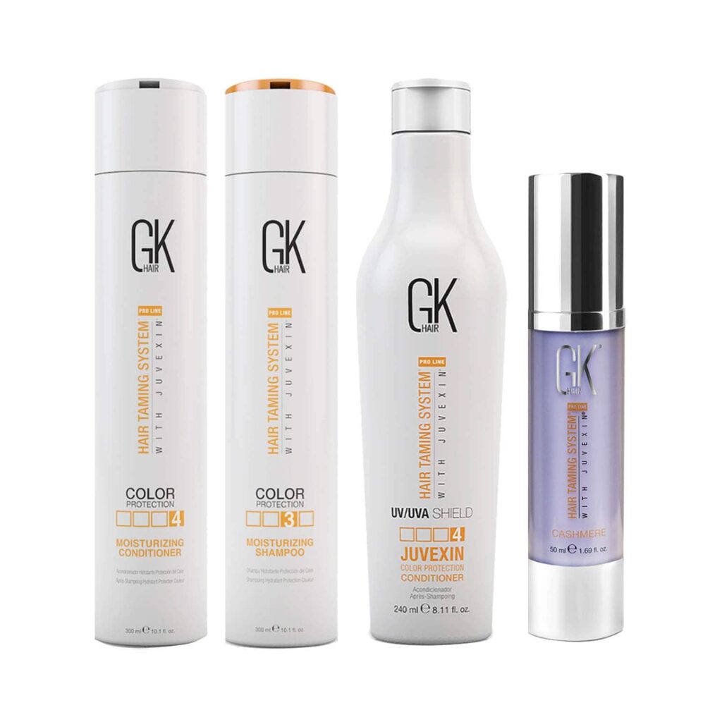 GK Hair Moisturizing Shampoo and Conditioner (300 ml)Cashmere(50 ml),Color Shield Conditioner Combo - GK Hair
