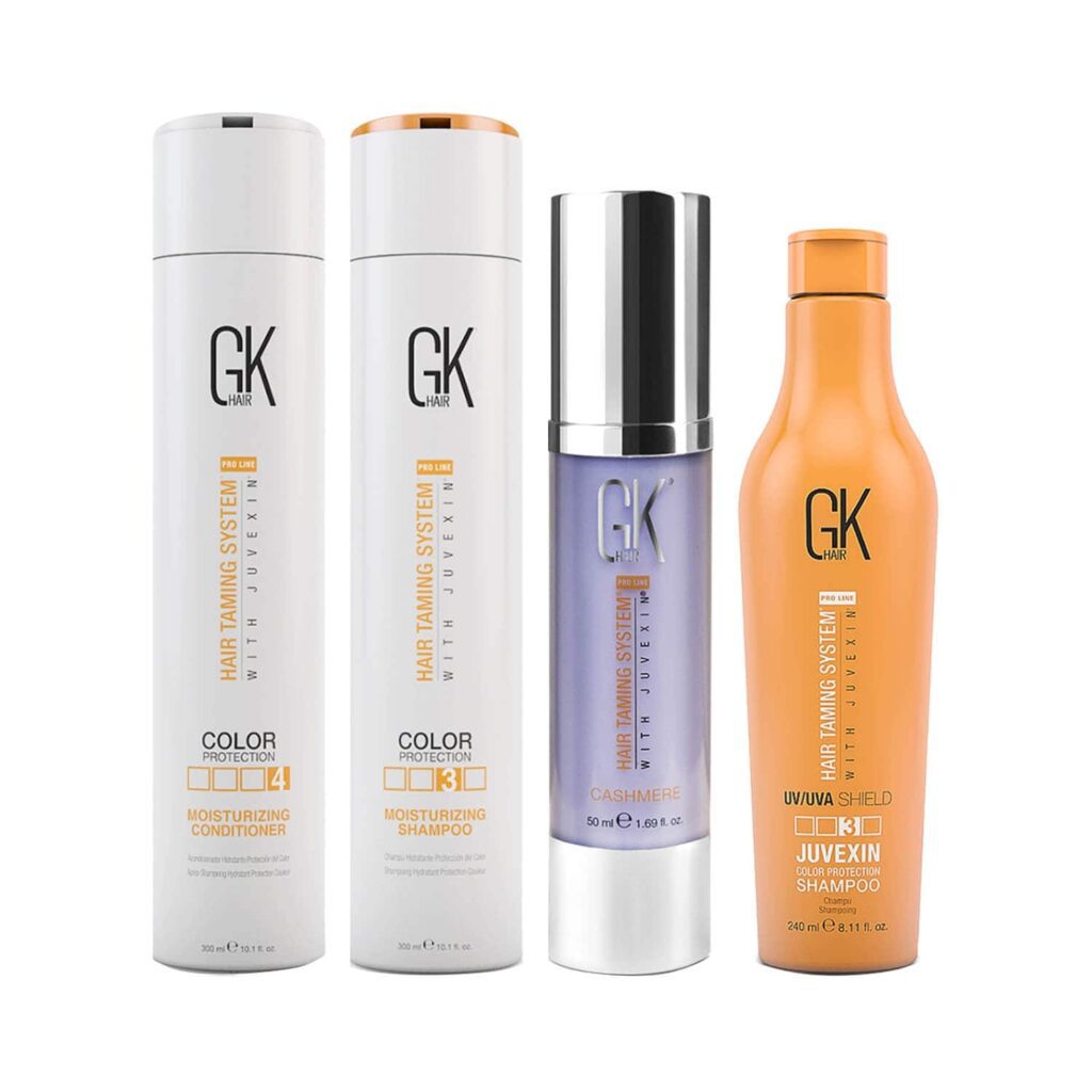 GK Hair Moisturizing Shampoo and Conditioner(300 ml)+ Cashmere(50 ml)& Color Shield Shampoo(240 ml) - GK Hair