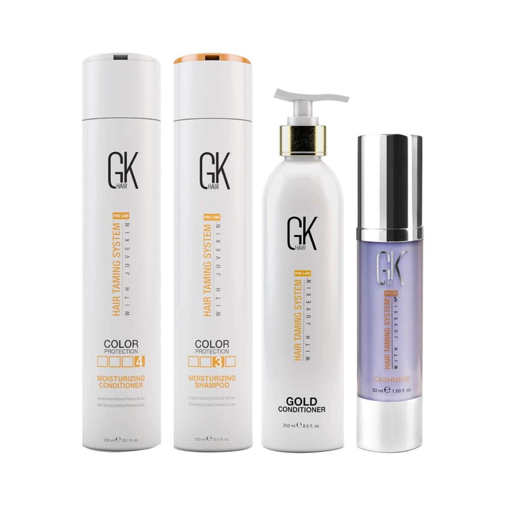 GK Hair Moisturizing Shampoo and Conditioner(300 ml)+ Cashmere (50 ml) & Gold Conditioner (250 ml) - GK Hair