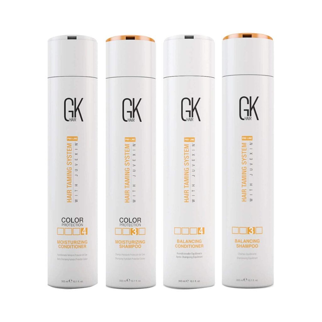 GK Hair Moisturizing Shampoo and Conditioner(300 ml) with Balancing Shampoo and Conditioner(300 ml) - GK Hair